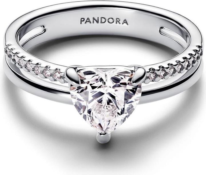Image du produit Pandora Double Band Heart Ring (52, Argent 925)