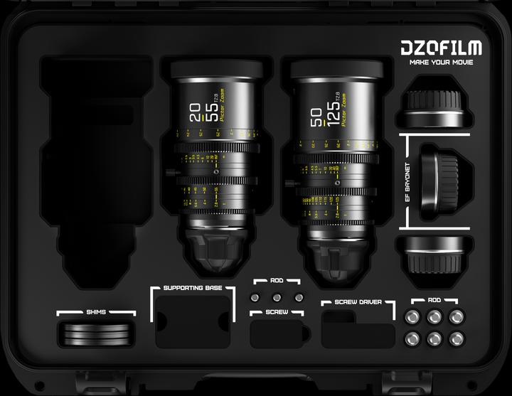 Immagine prodotto Dzofilm Kit di 2 obiettivi Pictor Zoom (50-125/20-55 T2.8) (PL, Canon EF, APS-C / DX)