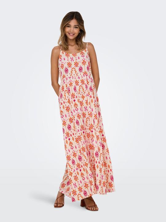 Image du produit Only Normal geschnitten Kleiner Stehkragen mit Knopfleiste Verstellbare Träger Langes Kleid Kleid (M)