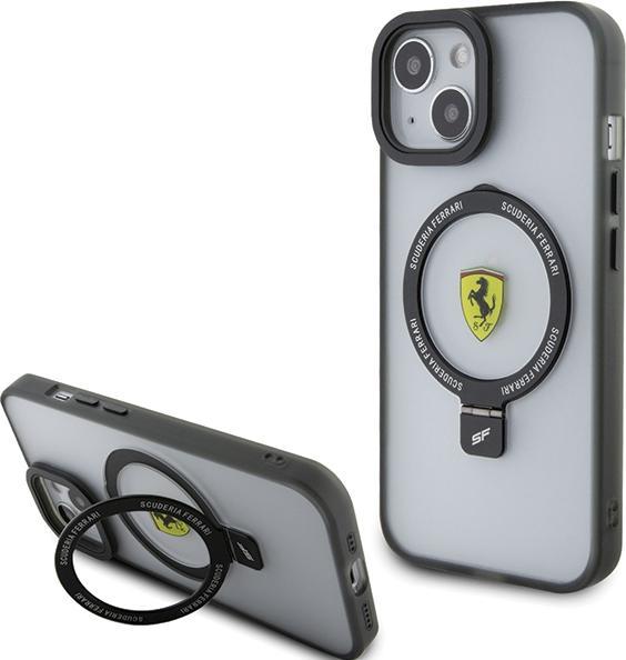 Actual product image Ferrari FEHMP15MUSCAK iPhone 15 Plus / 14 Plus 6.7" czarny/black hardcase Ring Stand 2023 Collection (Apple iPhone 15 Plus, Apple iPhone 14 Plus)