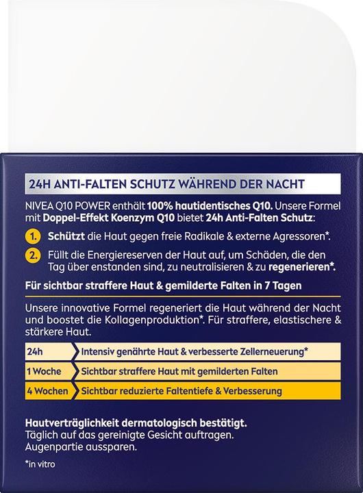Image du produit NIVEA Crème de nuit régénératrice anti-rides Q10 Power (50 ml)