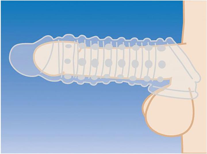 Actual product image Bijoux Indiscrets 1.5 Inch Penis Enhancer Sleeve
