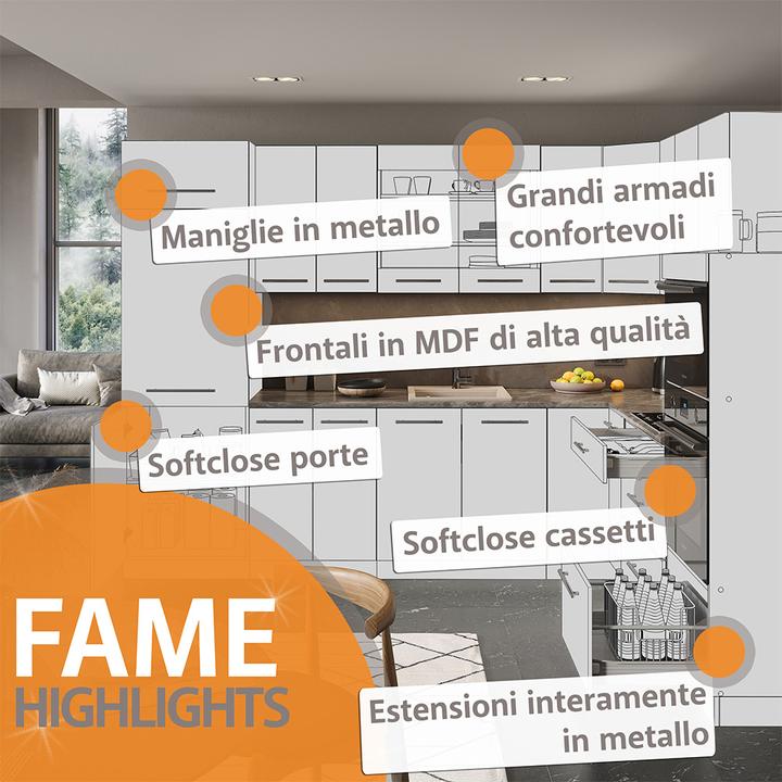 Actual product image Vicco Herdumbauschrank Fame-Line (60 x 60 x 206 cm)