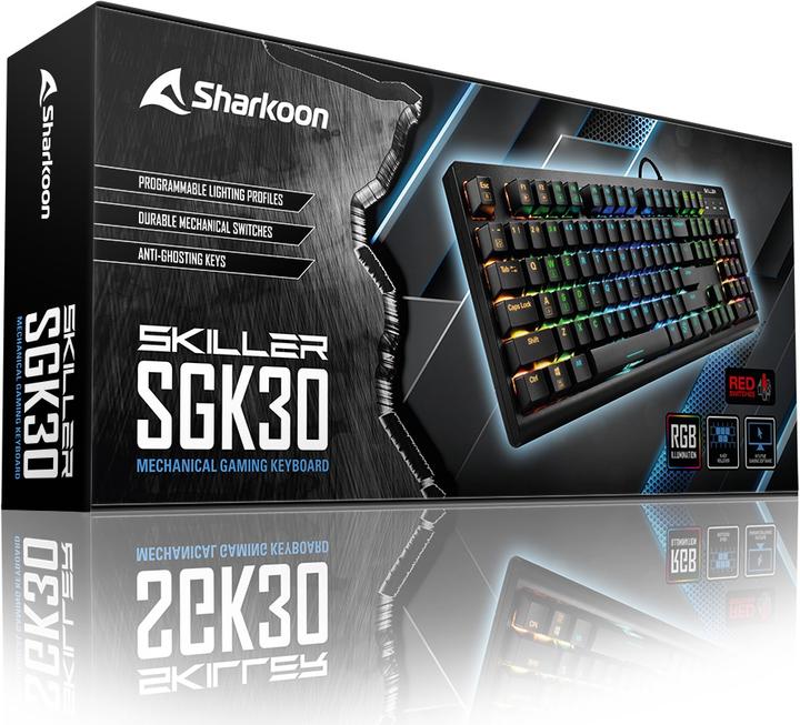 Actual product image Sharkoon Skiller Mech SGK30 (DE, Cable)