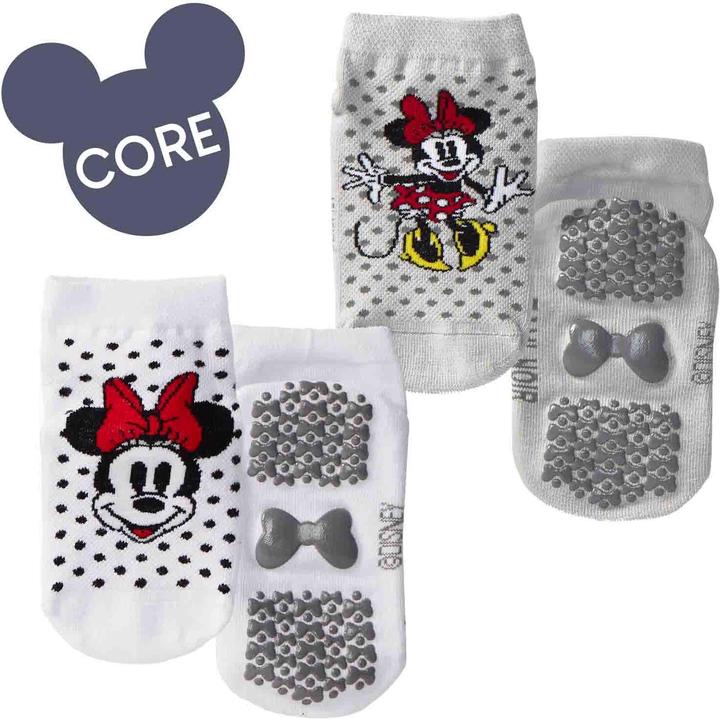 Actual product image Tavi Noir Training Socks Disney Grip Kids Low Rise M, Minnie Pack (pack of 2, M/L)