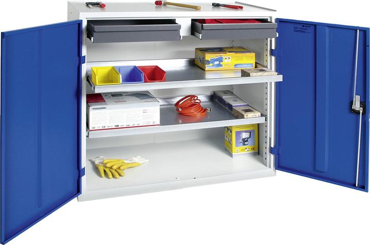 Actual product image Stumpf tool cabinet 2 SL 2FB 1000x1000x500mm grey/blue (100 cm, 100 cm)