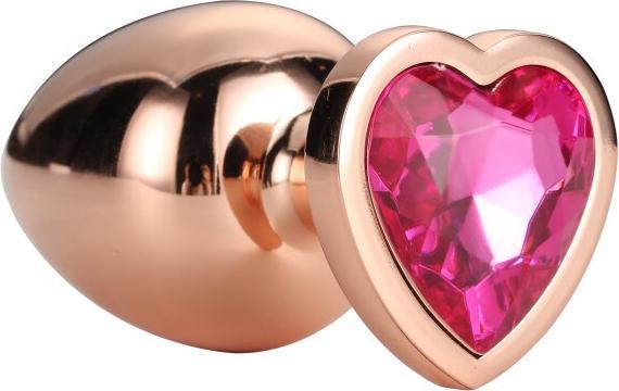 Actual product image Dream Toys Gleaming Love Rose Gold Plug Medium