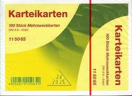 Produktbild Rnk Karteikarten liniert A6 (A6, 205 g/m², 100 x)