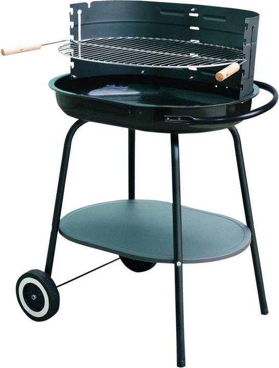 Master 4U-Onlinehandel Grillwagen 60x42x84cm Holzkohlegrill oval Standgrill Kohlegrill Gartengrill Grill BB (37.50 cm)