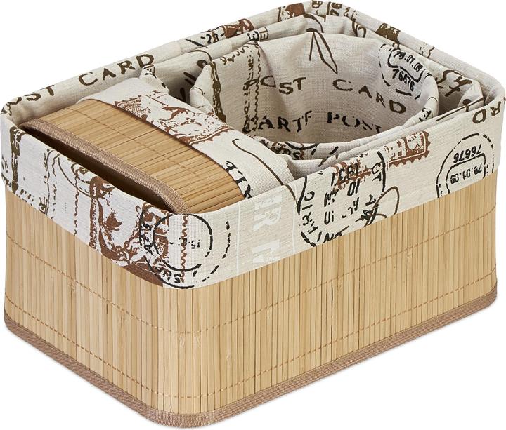 Produktbild Relaxdays 4x Aufbewahrungskorb (4 x, 33 x 23 x 17 cm)