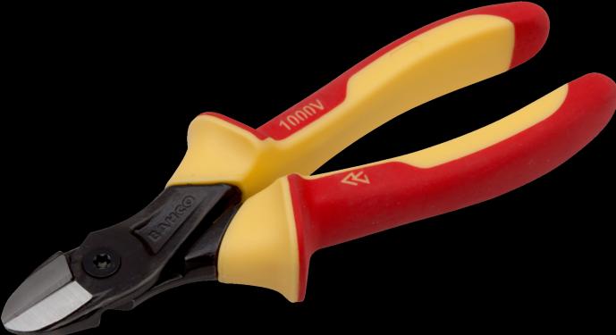 Actual product image Bahco ERGO diagonal cutters with insulated handles, burnished 140 mm (140 mm)