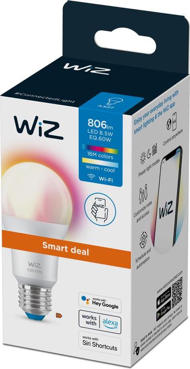 Image du produit WiZ Tunable White & Color Standard (E27, 8.50 W, 806 lm, 1 x, F)