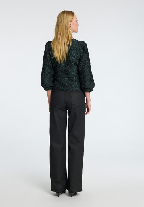 Produktbild Selected Femme Geblümte Jacquard Wickelbluse (36)