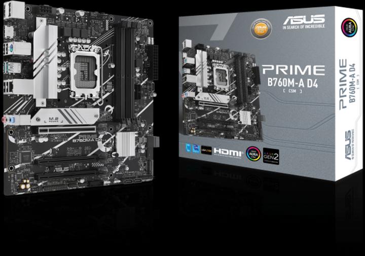Image du produit ASUS PRIME B760M-A D4-CSM (LGA 1700, Intel B760, mATX)