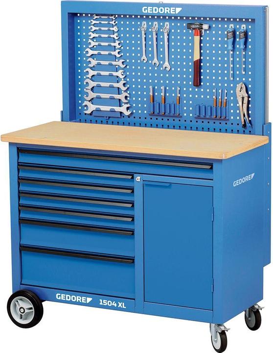 Immagine prodotto Gedore 1504 XL Banco da lavoro rotante largo 1,25 m con 7 cassetti (0.13 cm, 55 cm)