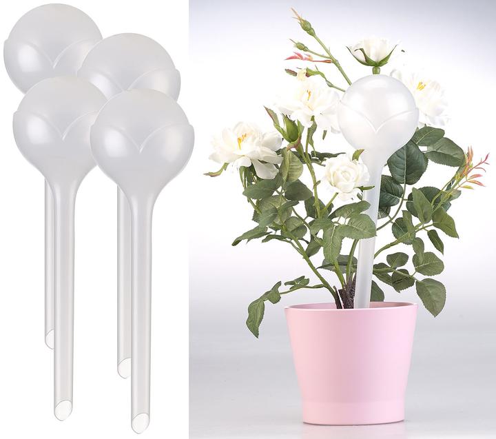 Immagine prodotto Royal Gardineer Set di 4 palline di irrigazione senza irrigazione, plastica, trasparente, Ø 8,5 cm (Palline per l'irrigazione)