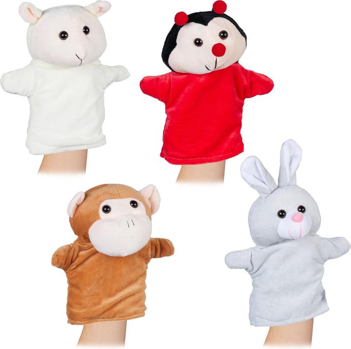 Produktbild Relaxdays 4x Handpuppe