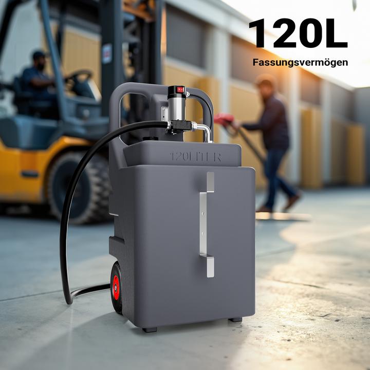 Produktbild Wiltec 120l mobile Tankanlage 12V Pumpe Kraftstoffbehälter Dieseltankstelle