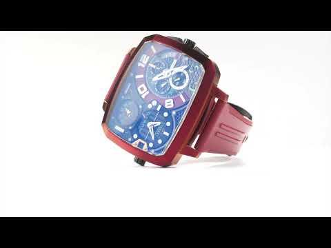 Actual product image Nubeo NB-6084-02 Men's watch Odyssey Triple Time-Zone Limited 58mm 5ATM (Chronograph)