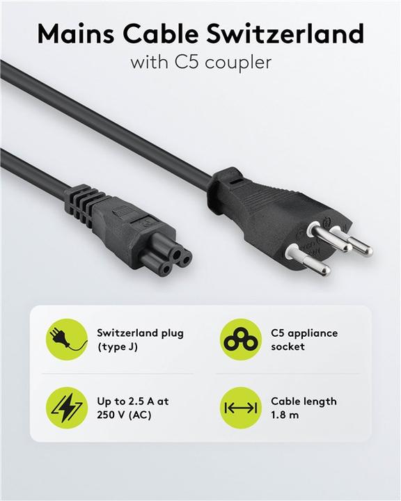 Produktbild Goobay T12 – C5 (1.80 m)