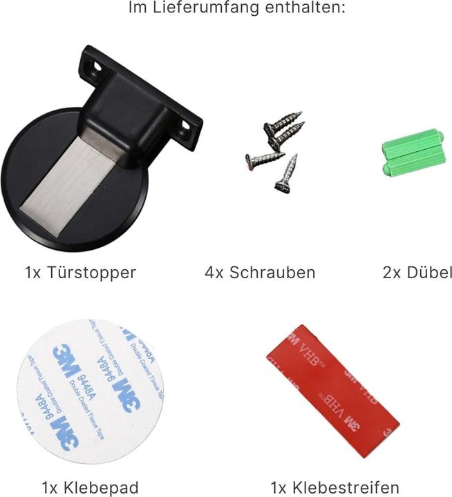 Actual product image Hermex Magnetischer Türstopper Türdämpfer Türschnäpper Türpuffer Türkeil (1 Piece)