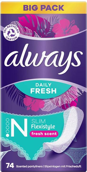Actual product image Always Daily Fresh (74 x, Panty liners)