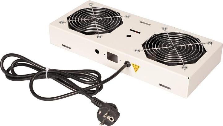Actual product image Roline fan unit 2 fans for 19-inch wall-mounted enclosures grey