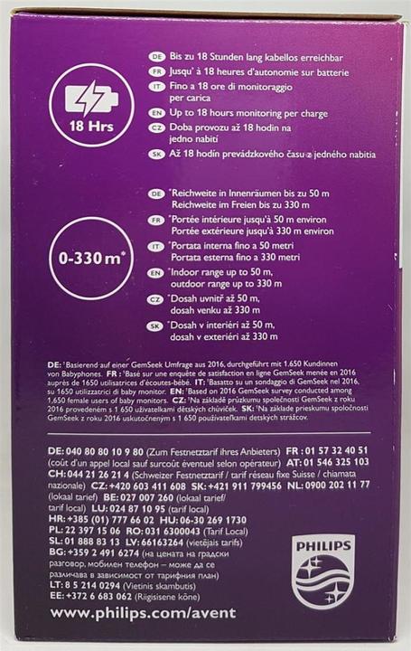 Immagine prodotto Philips Avent Dect SCD723/26 (Audio del baby monitor, 330 m)