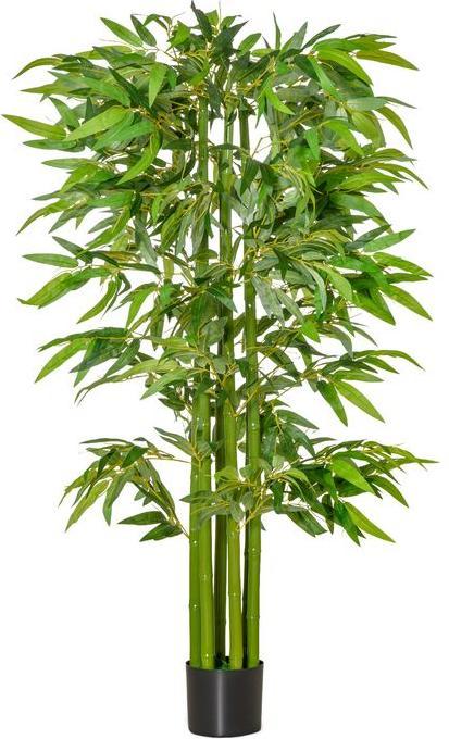 Immagine prodotto Swisshandel24 Piante artificiali grandi 160 cm bambù pianta artificiale da ufficio vaso di plastica per il dr. (160 cm)