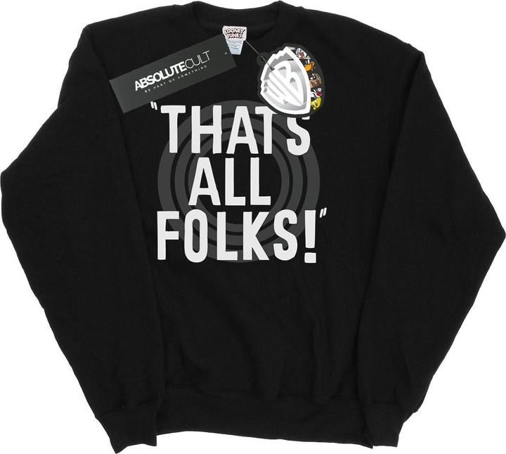Produktbild Looney Tunes That's All Folks Text Sweatshirt (S)