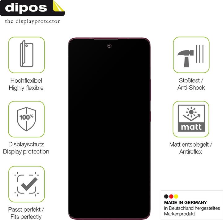 Immagine prodotto Dipos Full-Cover Pellicola Protettiva opaco (1 Pezzo/i, Motorola Edge 30 Fusion)