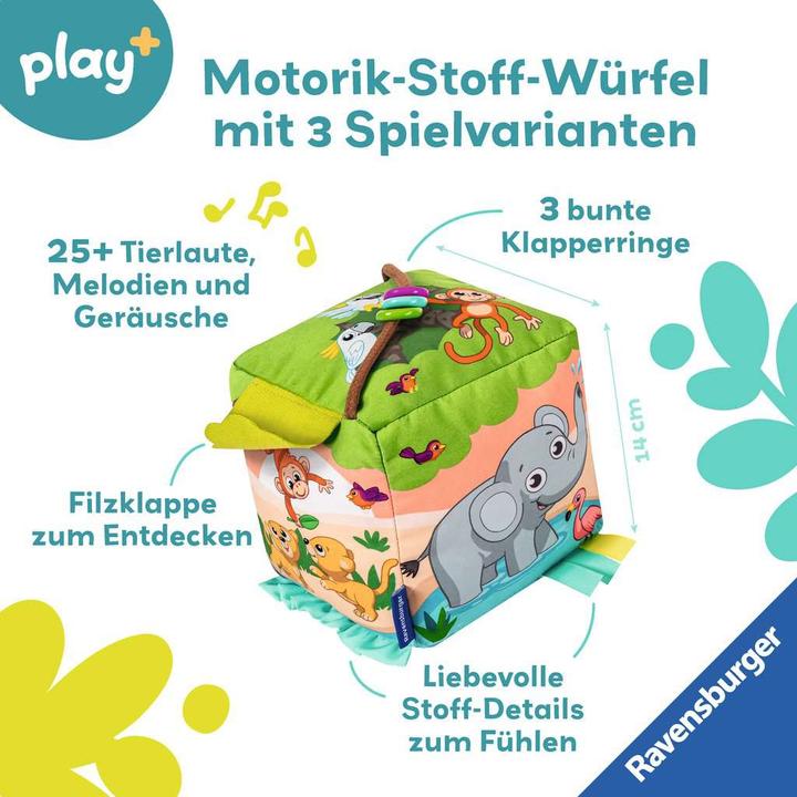 Produktbild Ravensburger Motorik-Musik-Spiel-Würfel: Wilde Tiere