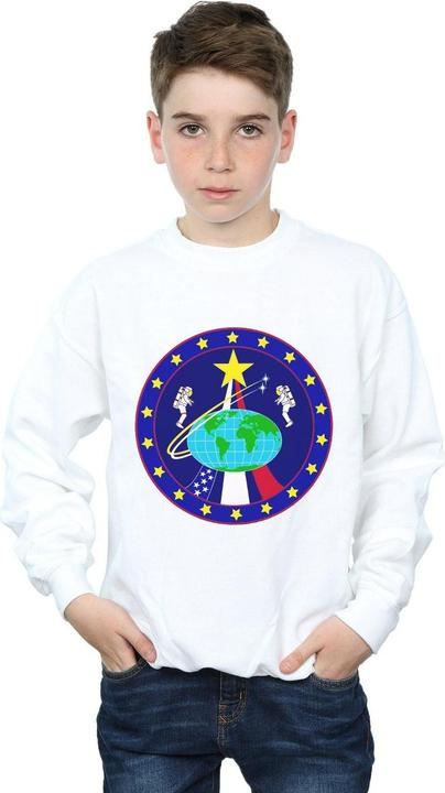 Actual product image Nasa Boys Classic Globe Astronauts Sweatshirt (140, 146)