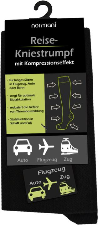 Produktbild Normani 2 Paar Reise-Kompressionskniestrümpfe (43 - 46)