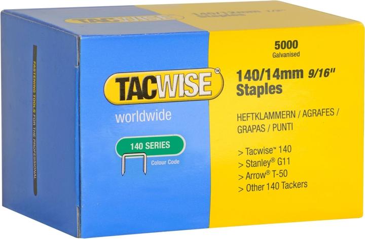 Tacwise Graffe 140/14 mm, zincate, 5.000 pezzi. (1 x)