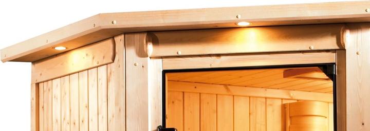 Produktbild Karibu Infrarotkabine Asta Eckeinstieg, Kranz (9 KW externe Steuerung)