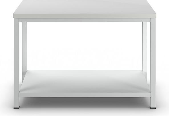 Actual product image RAU Series 8000 workbench, worktop HxWxD 840 x 1250 x 700 mm, light grey RAL 7035. (70 cm, 125 cm)
