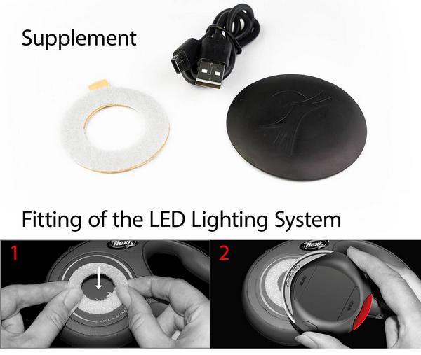 Actual product image Flexi LED lighting system with battery, grey (S, M, L, Dog, General)