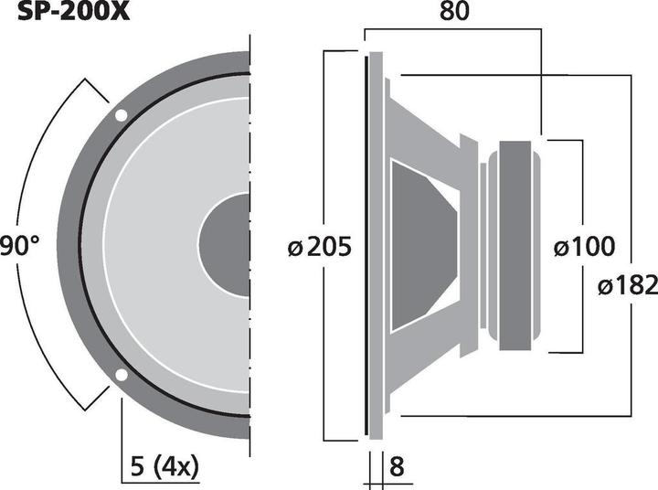 Actual product image Monacor Univ. wideband loudspeaker (1 pcs.)