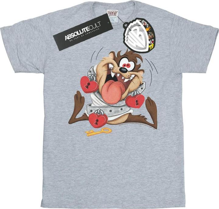 Actual product image Looney Tunes Mens Taz Valentine's Day Madly In Love T-Shirt (M)