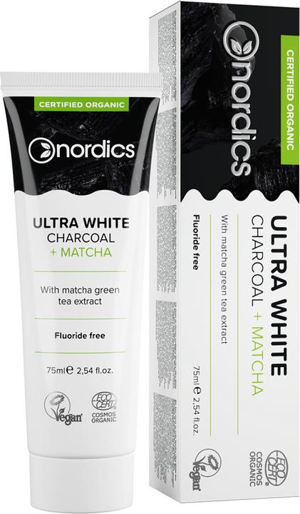 Nordics Whitening Zahncreme Charcoal & Matcha (75 ml)