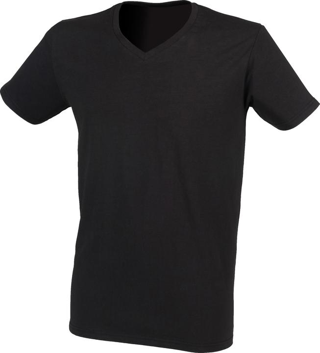 Immagine prodotto Skinni Fit T-shirt Feel Good elasticizzata con scollo a V e maniche corte (XL)