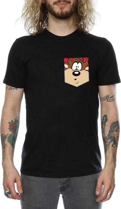 Produktbild Looney Tunes Tasmanian Devil Face Faux Pocket TShirt (3XL)