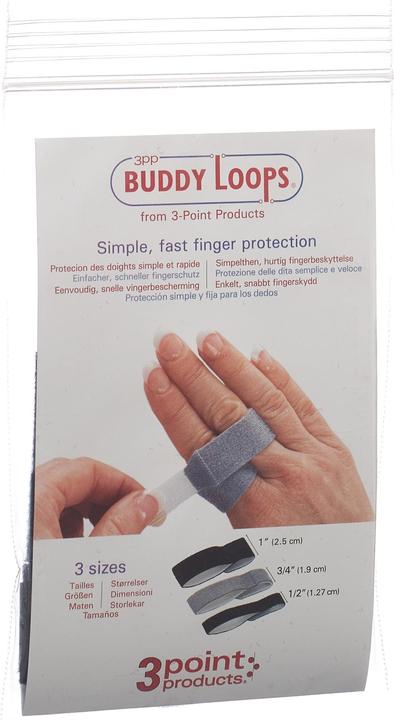 Actual product image 3pp Buddy Loops 2.50cm wide black