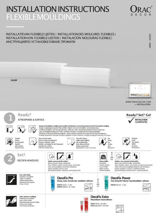 Actual product image Orac Decor SQUARE SX 157 Flex (200 cm)