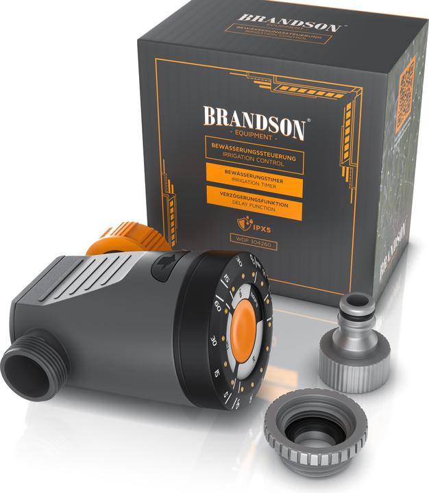 Image du produit Brandson Contrôle de l'irrigation, ordinateur d'irrigation électrique, minuterie, adaptateur 1/2" et (Ordinateur d'irrigation)