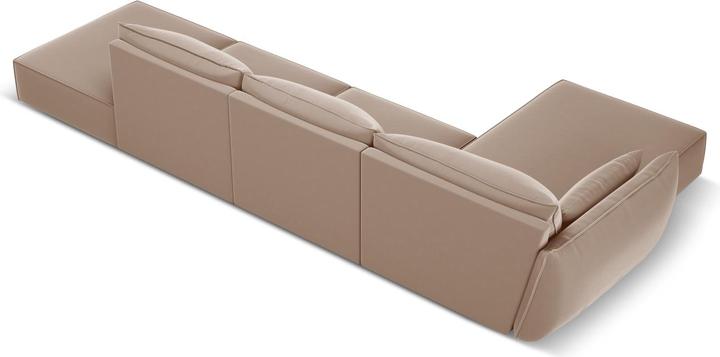 Actual product image Micadoni Velvet Left Corner Sofa, "Kaelle", 5 Seats, 364x171x85Made in Europe (Corner sofa)