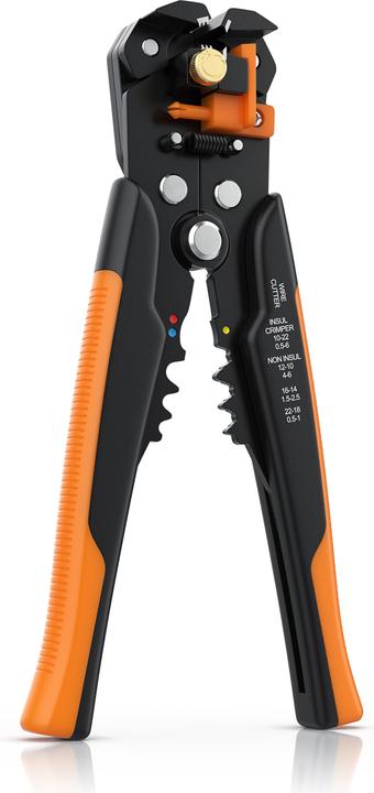 Produktbild Brandson Abisolierzange selbsteinstellend, 10-24 AWG, Crimpzange zum Abisolieren, Kabelschneider 0,2 - 6mm² ⌀ (210 mm)