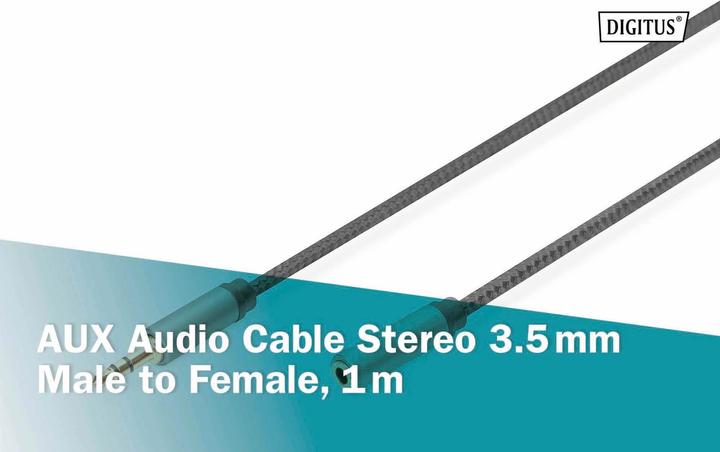 Actual product image Digitus Audio extension cable, 3.5 mm jack to 3.5 mm jack (1 m)