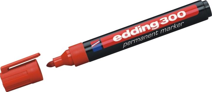 Actual product image Edding Permanent Marker 300 (Red, 3 mm, 1 x)